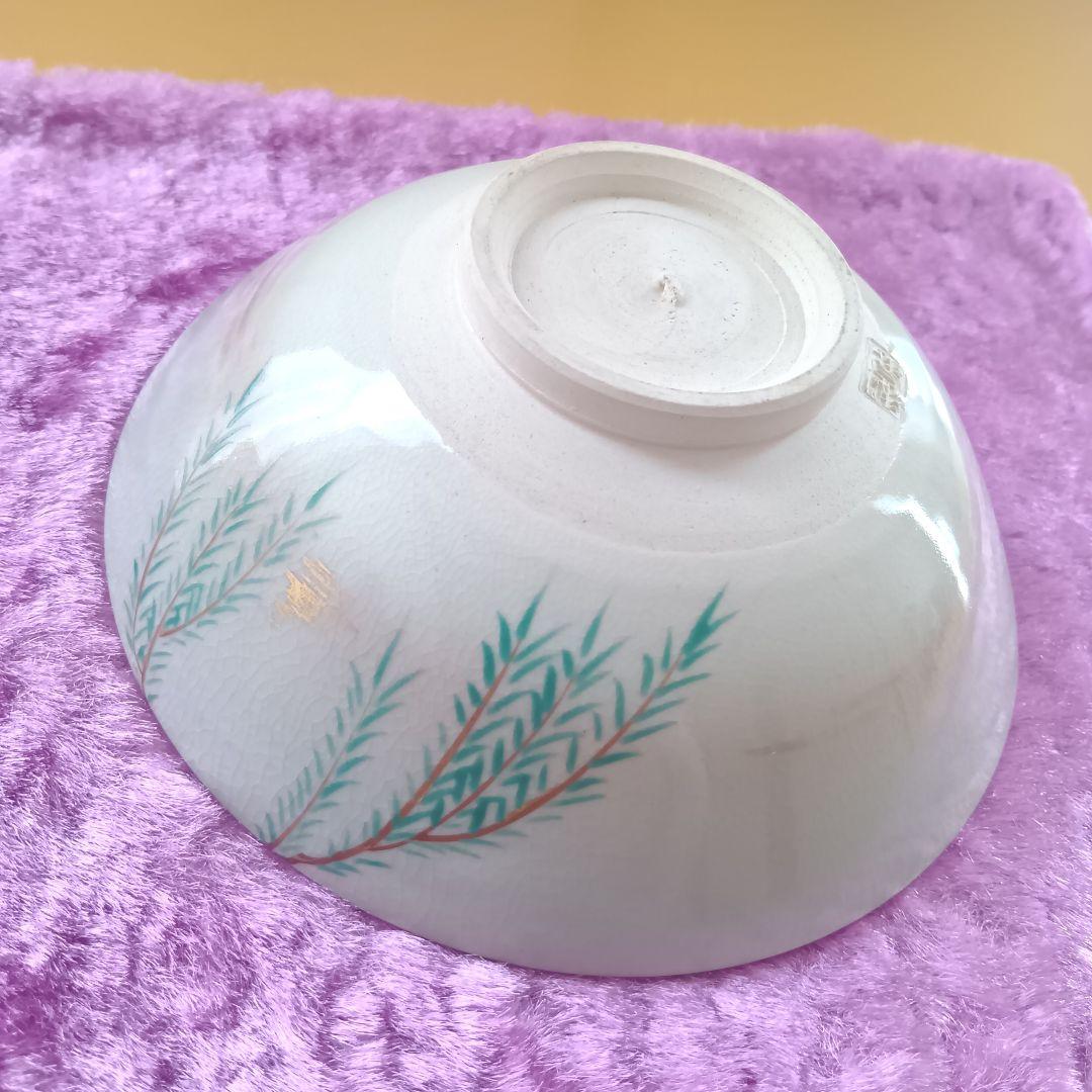 骨董品 三代 加藤利昇 仁清 柳 平鉢 共箱 京焼 色絵 茶道具 美品