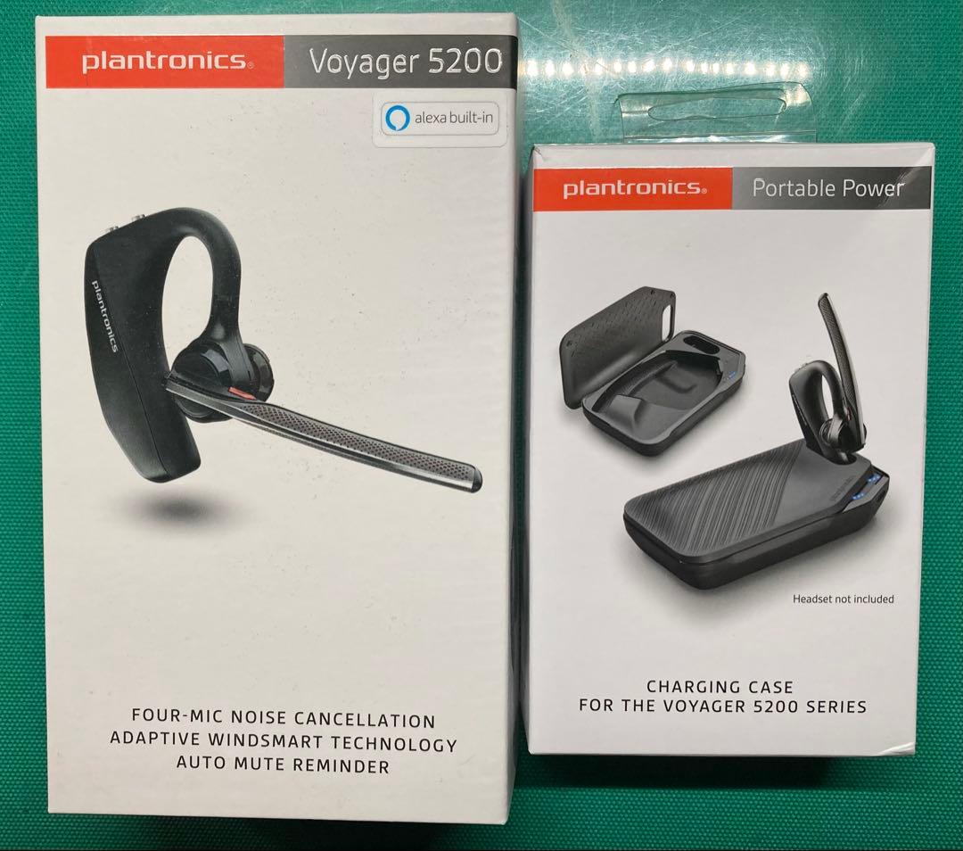 Poly Voyager 5200 ワイヤレスイヤホンと充電ケースセット