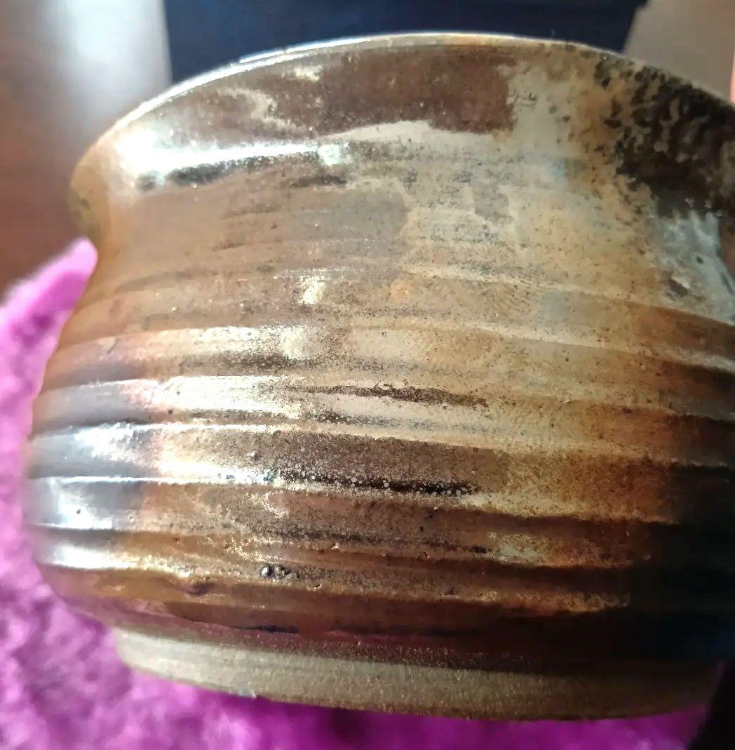 骨董品 唐銅 建水 茶道具 陶印あり 紙箱付 古道具 茶席 水こぼし 茶器 美品