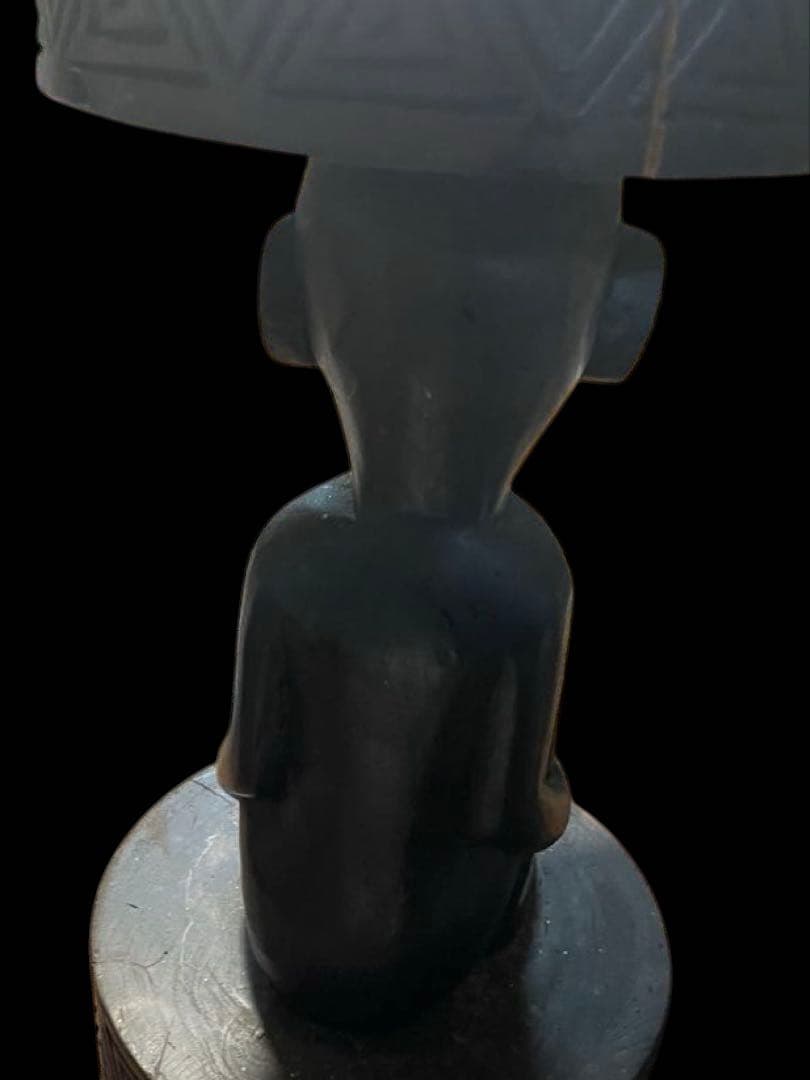 ⭐️アフリカン木彫スツール⭐️人物彫刻⭐️民族工芸⭐️アフリカンアート⭐️椅子‼️オブジェ