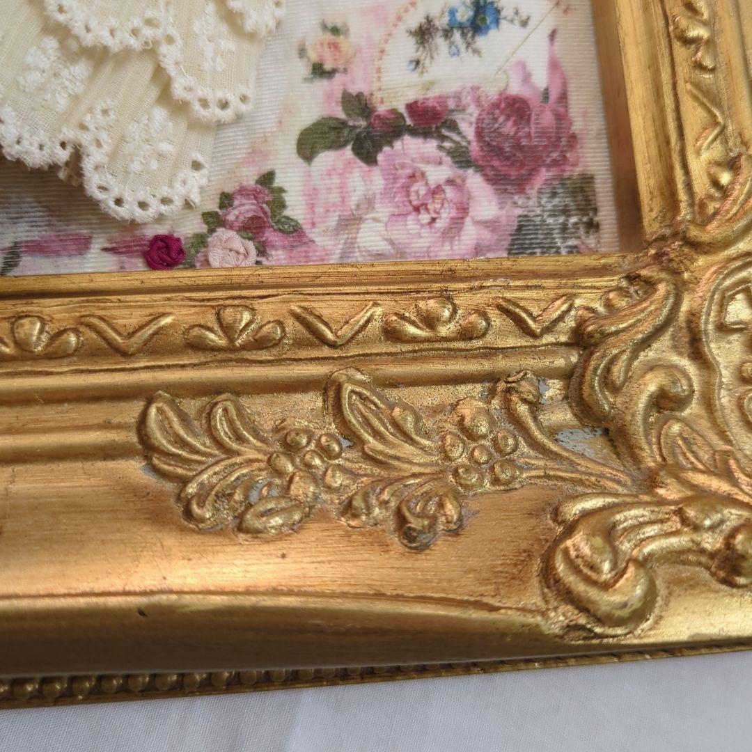 ビクトリアン風　薔薇と少女 エッグアート