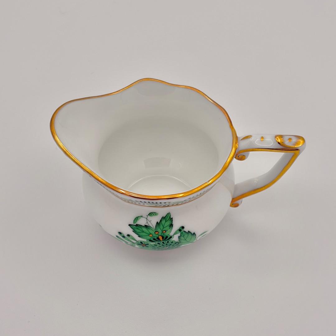美品 ヘレンド アポニーグリーン クリーマーモカ 645