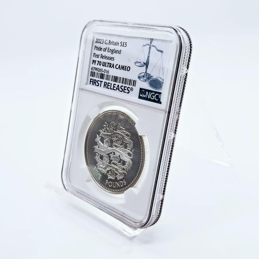 2023年 イギリス 5ポンド 銀貨 チャールズ3世 NGC PF70UC